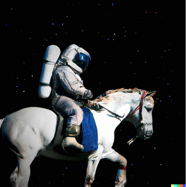 An astronaut riding a horse - Image generated by DALL-E2